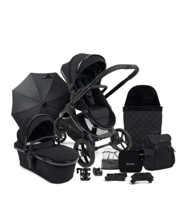 iCandy Peach 7 Designer Collection Cerium - Complete Pushchair Bundle - Black 377125300